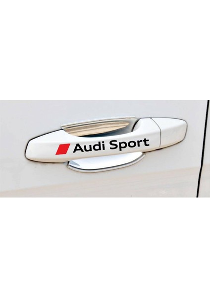 A Udi Sport Kapı Kolu ve Jant Sticker Seti 8 Adet Yazı 37