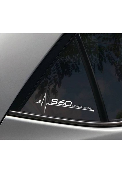 S60 Yan Cam Sticker Oto Kapı Çıkartma Tuning Oto 20 cm x 7 cm Yazı 545