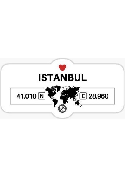 Istanbul 2 Gps Harita Sticker Oto Araba Yapıştırma 17CM Yazı 231