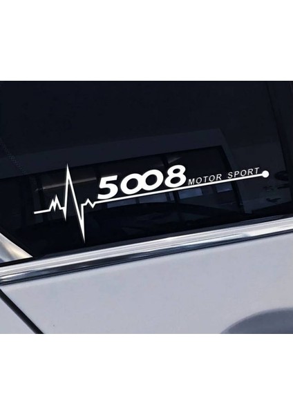 5008 Yan Cam Sticker Oto Kapı Çıkartma Tuning Oto 20 cm x 7 cm Yazı 368