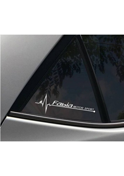 Fabia Yan Cam Sticker Oto Kapı Çıkartma Tuning Oto 20 cm x 7 cm Yazı 436