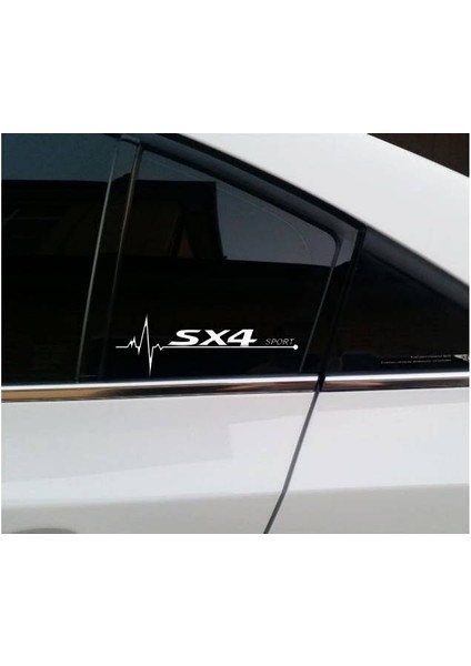 Sx4 Albea Yan Cam Sticker Oto Kapı Çıkartma Tuning Oto 20 cm x 7 cm Yazı 482