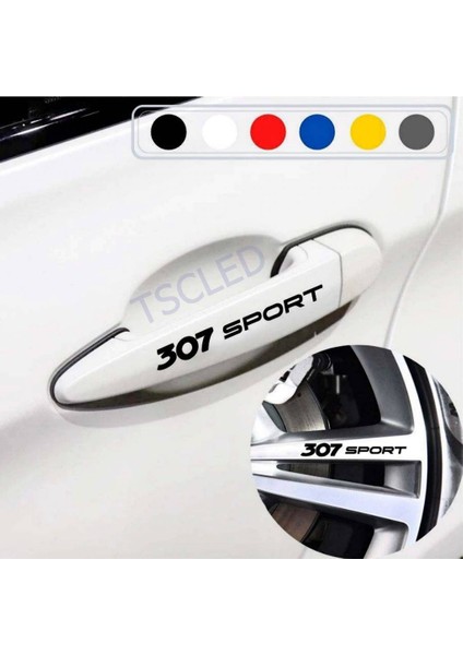 307 Için Kapı Kolu ve Jant Sticker Yazı 358