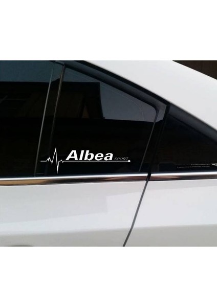 Albea Yan Cam Sticker Oto Kapı Çıkartma Tuning Oto 20 cm x 7 cm Yazı 117