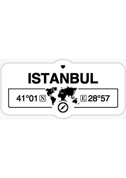 Istanbul Gps Harita Sticker Oto Araba Yapıştırma 17CM Yazı 232