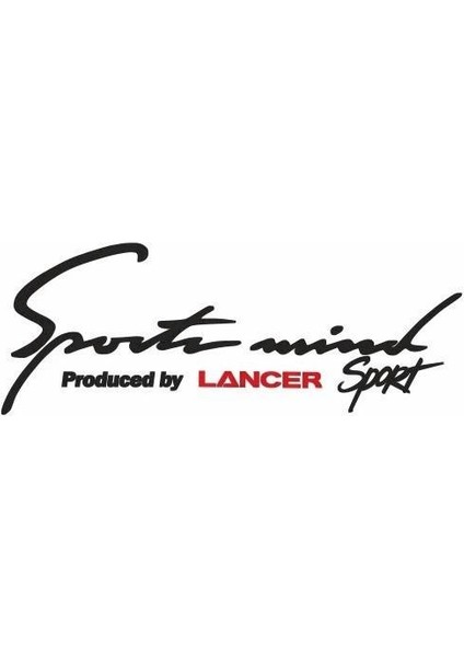Lancer Sports Mind Oto Sticker 30 cm x 11 cm Yazı 295