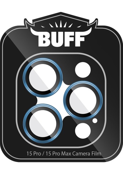 Buff iPhone 15 Pro Max / 15 Pro Kamera Metal Lens Koruyucu Navy Blue fiyatları
