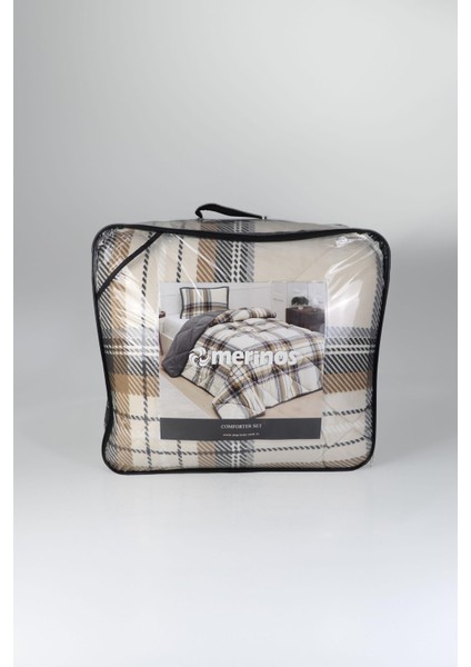Comforter Yorgan Set Tek Kişilik Volenta Gri