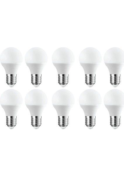 6W Dekoratif LED Top Ampul Buji 10'lu Paket Beyaz Işık E27 Duylu Küçük Ampul Kalın Duy