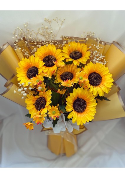 Sevgiliye hediye Ayçiçeği Buketi papatya Çiçek Buketi sevgiliye Hediye doğum Günü isteme Çiçeği yapay Çiçek ayçiçeği