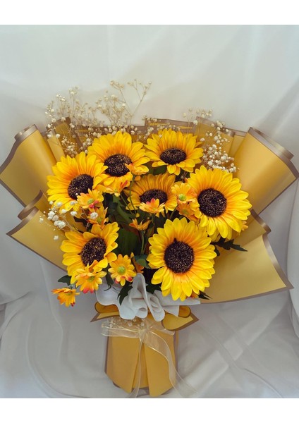 Sevgiliye hediye Ayçiçeği Buketi papatya Çiçek Buketi sevgiliye Hediye doğum Günü isteme Çiçeği yapay Çiçek ayçiçeği fırsatları