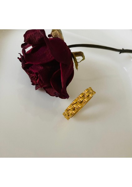 Rolex Model Paslanmaz Çelik Altın Yüzük fiyatları