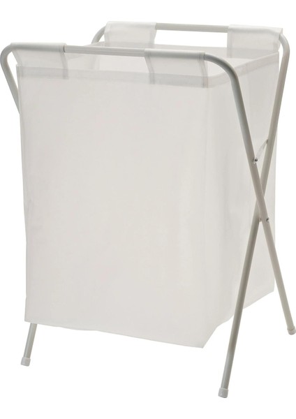 50 Litre Beyaz,Katlanır, Çamaşır Sepeti Meridyendukkan Açılır Kapanır Pratik Kirli Sepeti 50 Lt U42X G43X Y60 Cm