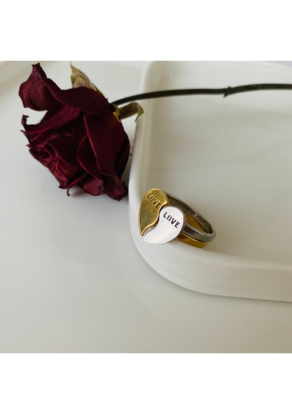 Paslanmaz Çelik 2 'li Love Yüzük Seti fiyatları