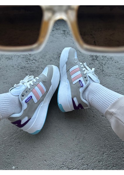 Kadın Mor Çizgili Ortopedik Tabanlı Günlük Spor Ayakkabı fiyatları