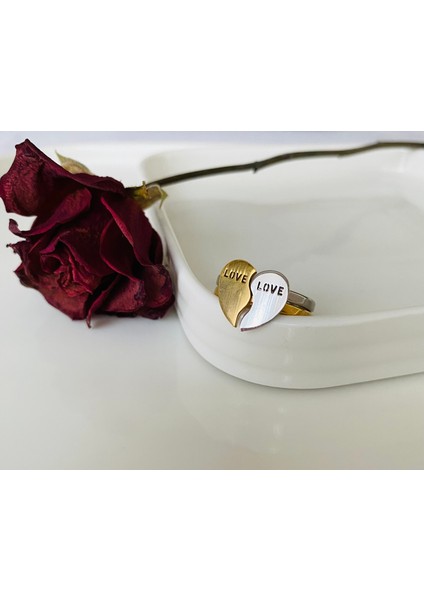 Paslanmaz Çelik 2 'li Love Yüzük Seti