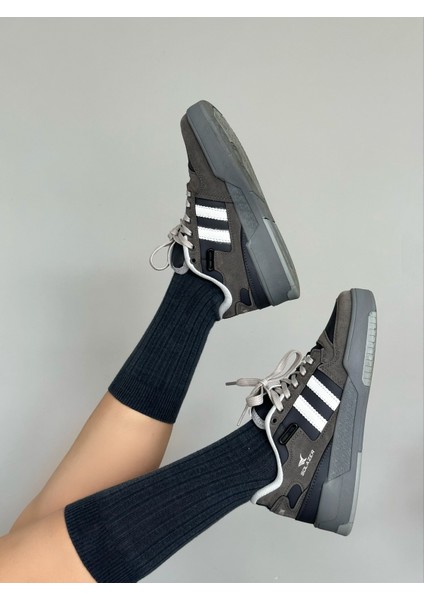 Kadın Füme Çizgili Ortopedik Tabanlı Günlük Spor Ayakkabı fiyatları