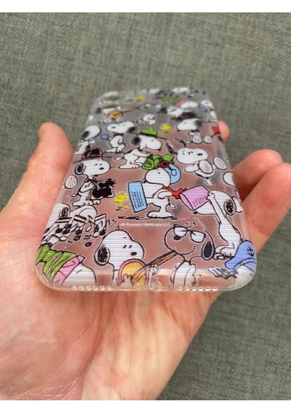 Iphone 11 Snoopy Tasarım Telefon Boyun Askılı Set Özel Tasarım Kılıf