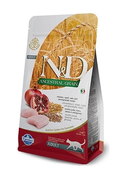 Nd Düşük Tahıllı Tavuk ve Narlı Yetişkin Kedi Maması 5 kg
