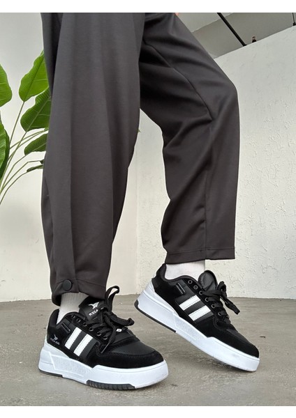 Kadın Siyah Çizgili Ortopedik Tabanlı Günlük Spor Ayakkabı fiyatları