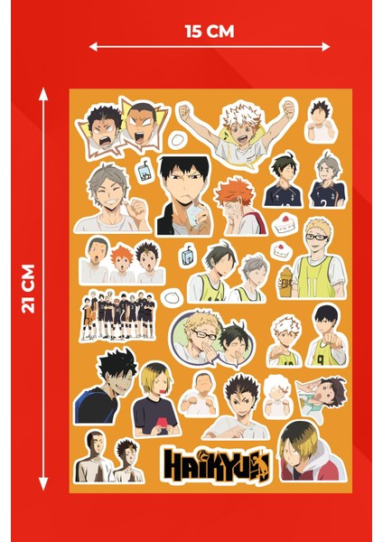 Anime Haikyuu Sticker Seti Ajanda Laptop Telefon Sticker Seti 29 Adet modelleri