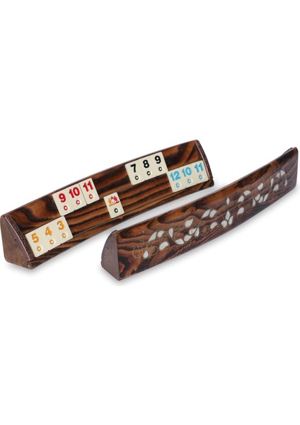 Sedefli Doğal Ahşap Oval Okey Takımı Petra Sedef Kakma 101 Oyun Seti modelleri