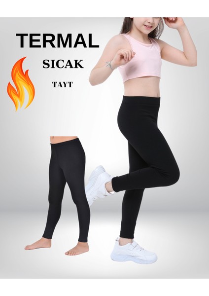 Unisex Pamuklıu Likralı Basic Termal Kız Çocuk Tayt Çocuk Kışlık Tayt modelleri