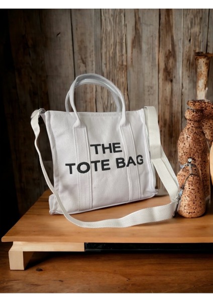 Beyaz Kanvas The Tote Bag Trend Çanta