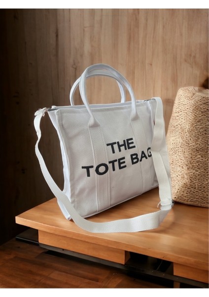 Beyaz Kanvas The Tote Bag Trend Çanta