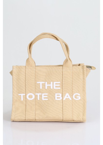 The Tote Bag Kanvas Kadın Kol ve Omuz Çantası