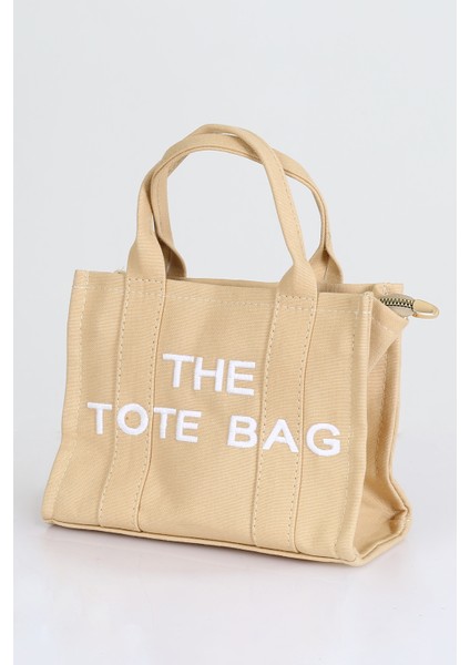 The Tote Bag Kanvas Kadın Kol ve Omuz Çantası