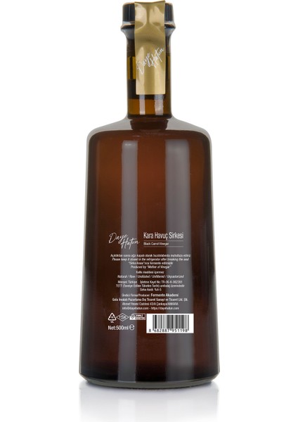 Karahavuç Sirkesi / Black Carrot Vinegar (Doğal Fermente Canlı Sirke / Nat. Ferm./ 500 Ml)
