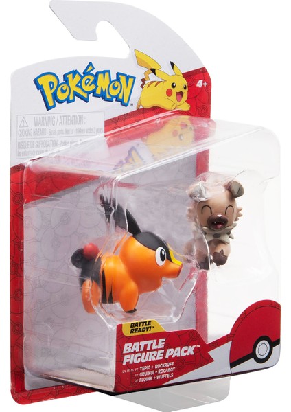 Battle Figürler Seri 14 - Tepig + Rockruff