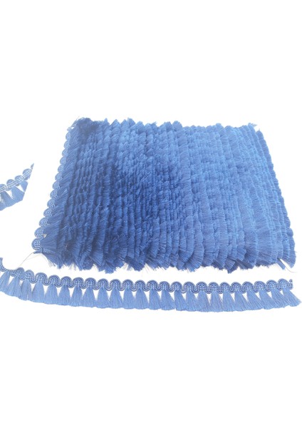 Lacivert Şerit Tığişi Sutaşı Oyası 3 cm Boy (5 Mtsi)