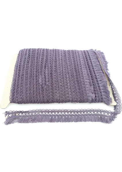 Bordo Şerit Saçaklı Tığişi Sutaşı Oyası 3 cm Boy (5 Mtsi)
