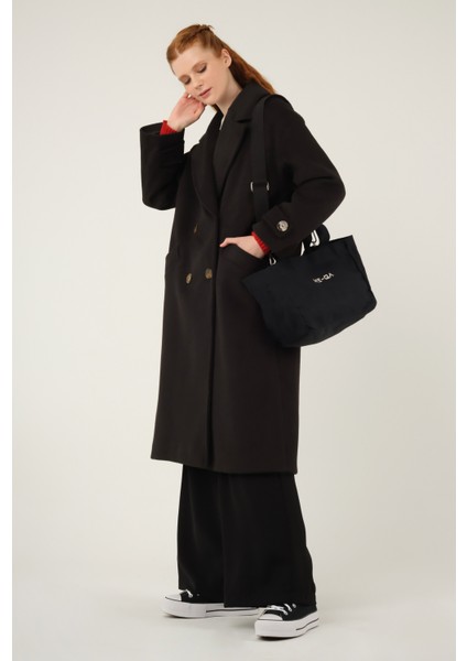 Kolu Apolet Detaylı Kaban Siyah indirimleri