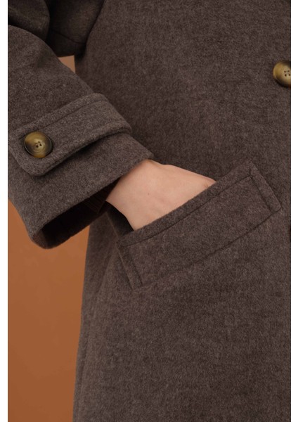 Kolu Apolet Detaylı Kaban Kahve indirimleri