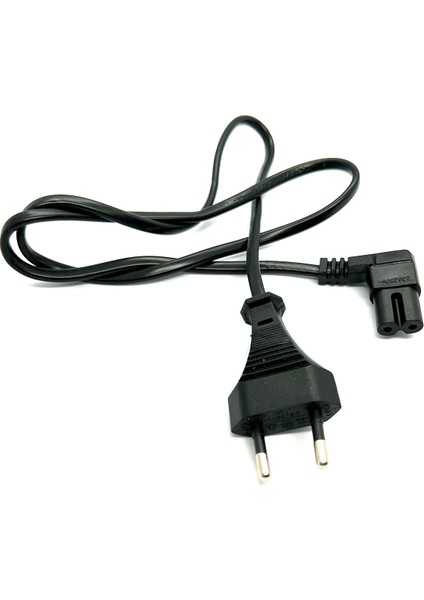 80CM L Uçlu Teyp Fişi C7 Power Güç Kablosu 0.8m 2x0.75 Enerji Kablosu 2 Pinli Power Cord