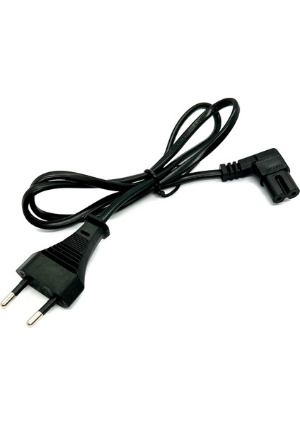 80CM L Uçlu Teyp Fişi C7 Power Güç Kablosu 0.8m 2x0.75 Enerji Kablosu 2 Pinli Power Cord