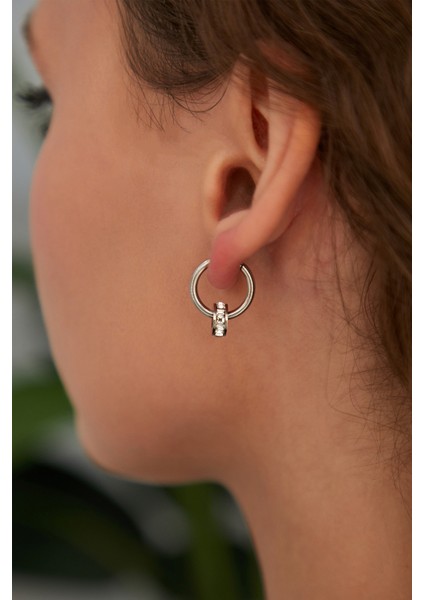 Kadın Lussuria Model Sallantılı Kristal Zirkon Taşlı Gümüş Kaplama Günlük Elbise Kombin Trend Küpe