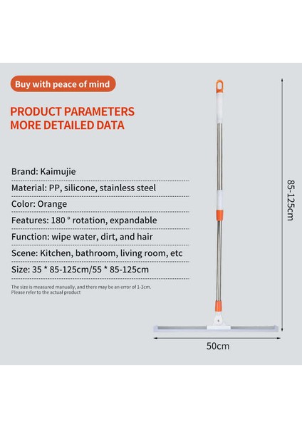 50CM Yeni Uzun Saplı Silikon Tuvalet Cam Fayans Zemin Silecek