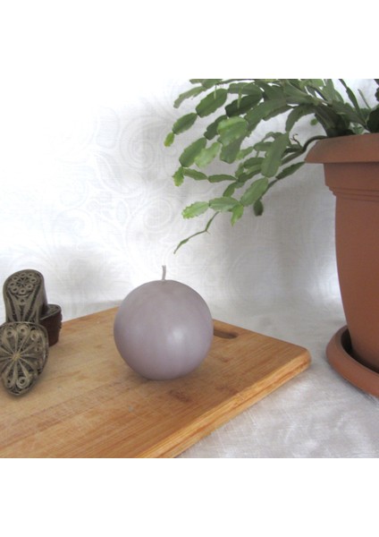 2'li Gri Yuvarlak Mumlar 8 cm Çap fiyatları