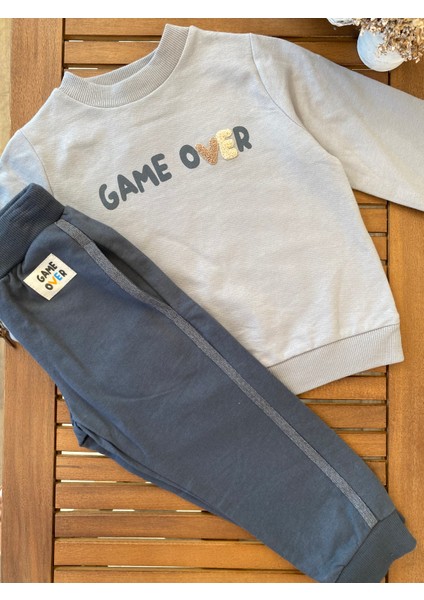 Babyaden Game Over Yazılı Punch Detaylı Erkek Çocuk Eşofman Takımı