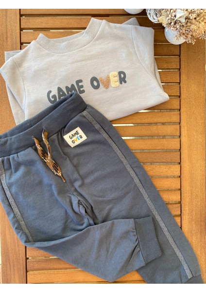 Babyaden Game Over Yazılı Punch Detaylı Erkek Çocuk Eşofman Takımı indirimleri