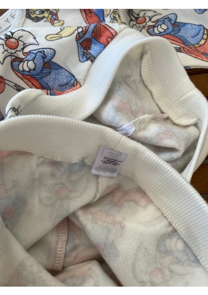 Babyaden Bugs Bunny Desenli Pamuklu Mevsimlik Unısex Bebek Alt Üst Takım modelleri