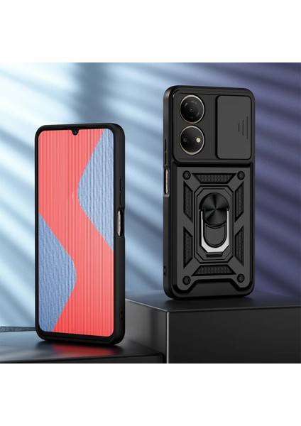 Honor 90 Kılıf Kamera Korumalı Sürgülü Yüzüklü Armor Military Tank Koruyucu Kapak fiyatları