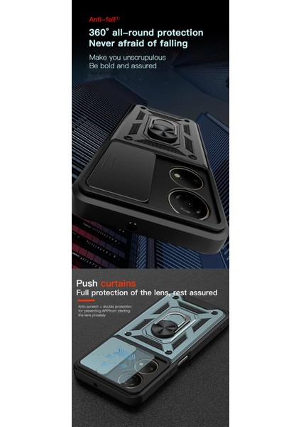 Honor 90 Kılıf Kamera Korumalı Sürgülü Yüzüklü Armor Military Tank Koruyucu Kapak modelleri