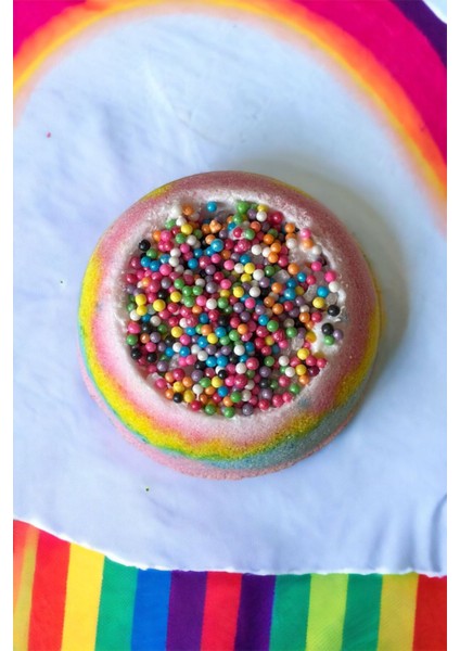 Rainbow Sprinkle Bath Bomb- Banyo Bombası- 1 Adet Banyo Topu - 1 x 115 gr