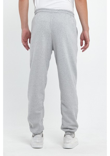 Erkek Gri Regular Fit Beli Lastikli Rahat Spor Pamuklu Eşofman Altı RF0449