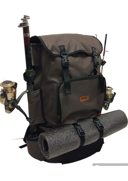 Rowan Termal Alt Bölmeli Yan Olta Sabitlemeli Kahverengi Kamp ve Balıkçı Çantası 64*41*22 cm fiyatları